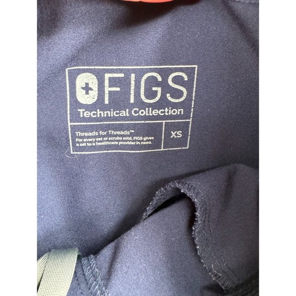 Figs Kanye Moto Scrub Slim Fit Pull On Pants Women's Size XS Navy - Picture 7 of 11